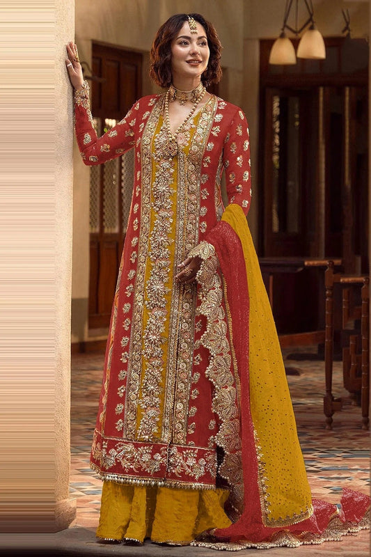 Light Maroon Organza Pakistani Suit NCSM11410558