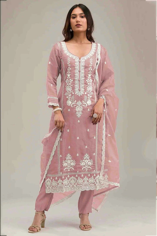 Light Pink Cotton Pakistani Suit NCSM11410235