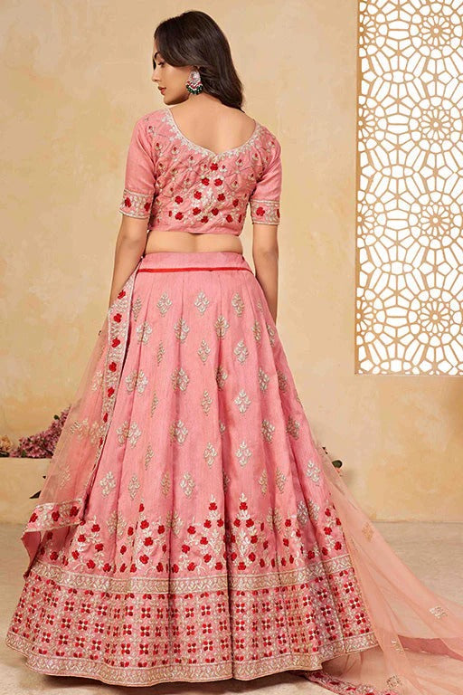 Light Pink Silk Designer Lehenga Choli NCLC12410153