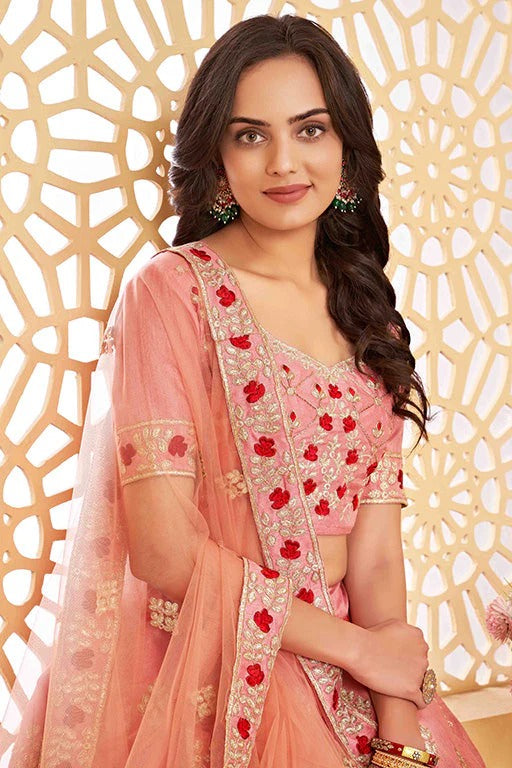 Light Pink Silk Designer Lehenga Choli NCLC12410153