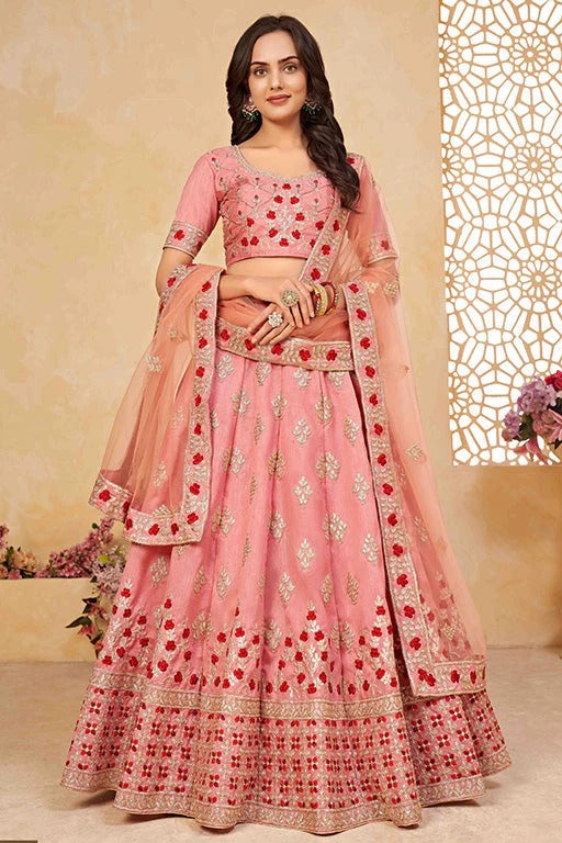 Light Pink Silk Designer Lehenga Choli NCLC12410153