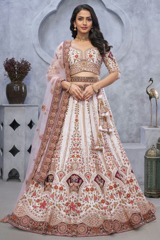 Light Purple Organza Embroidery Lehenga Choli NCLC11112007