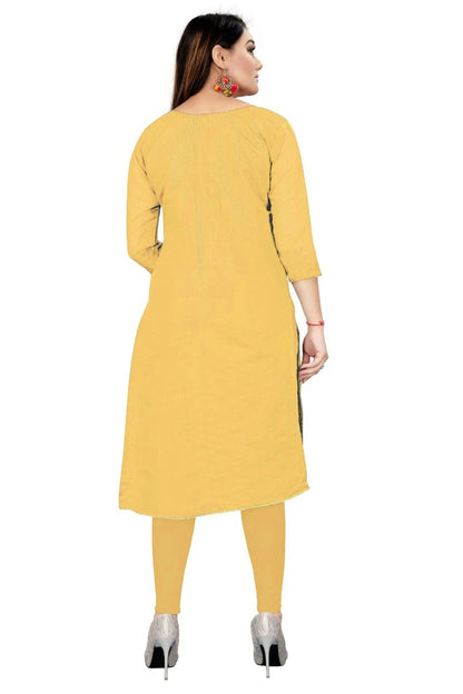 Light Yellow Unstitched Chanderi Straight Suit NCUS11610449