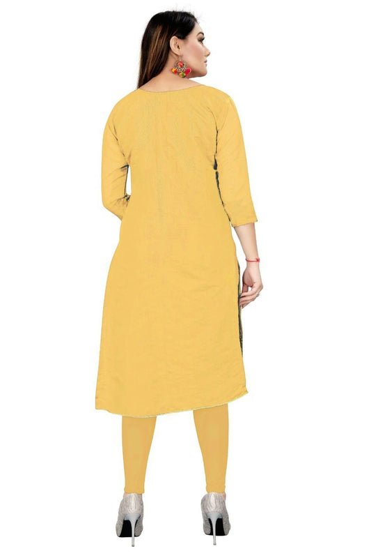 Light Yellow Unstitched Chanderi Straight Suit NCUS11610449