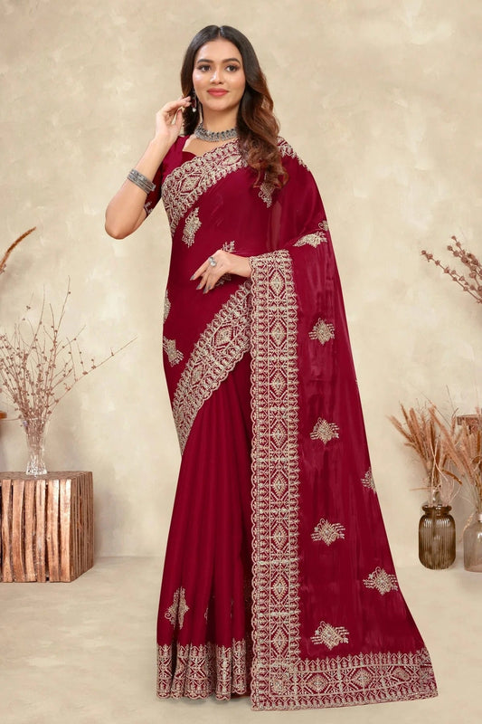 Magenta Crepe Silk Saree NCSD10910247