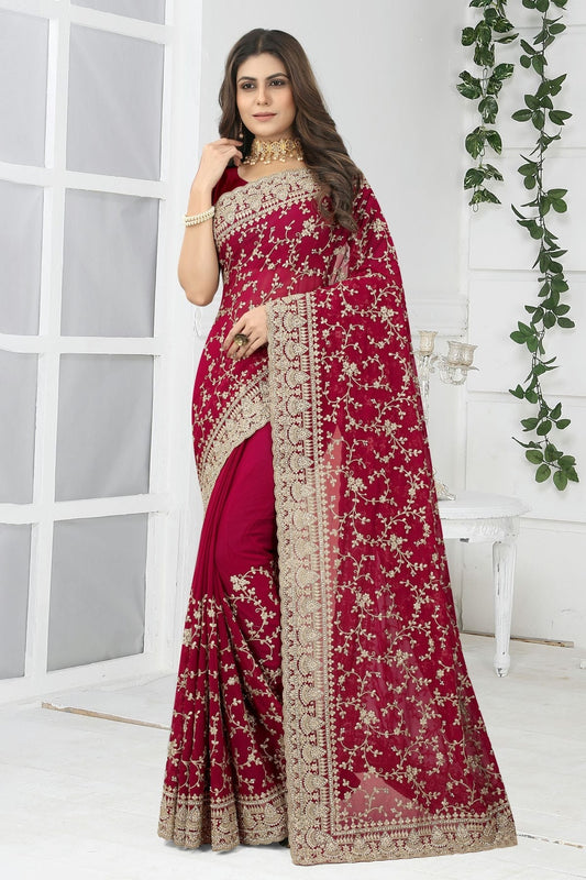 Magenta Georgette Designer Saree NCLC11210431