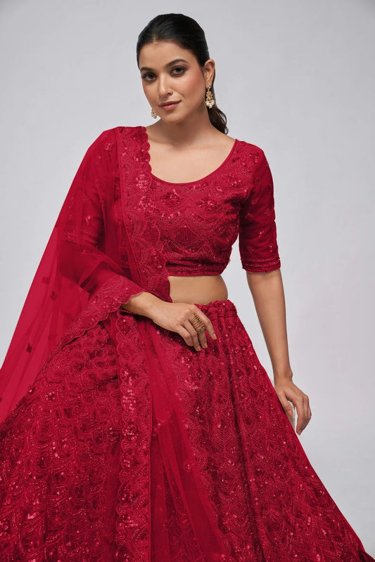 Magenta Soft Net Lehenga Choli NCLC10310123