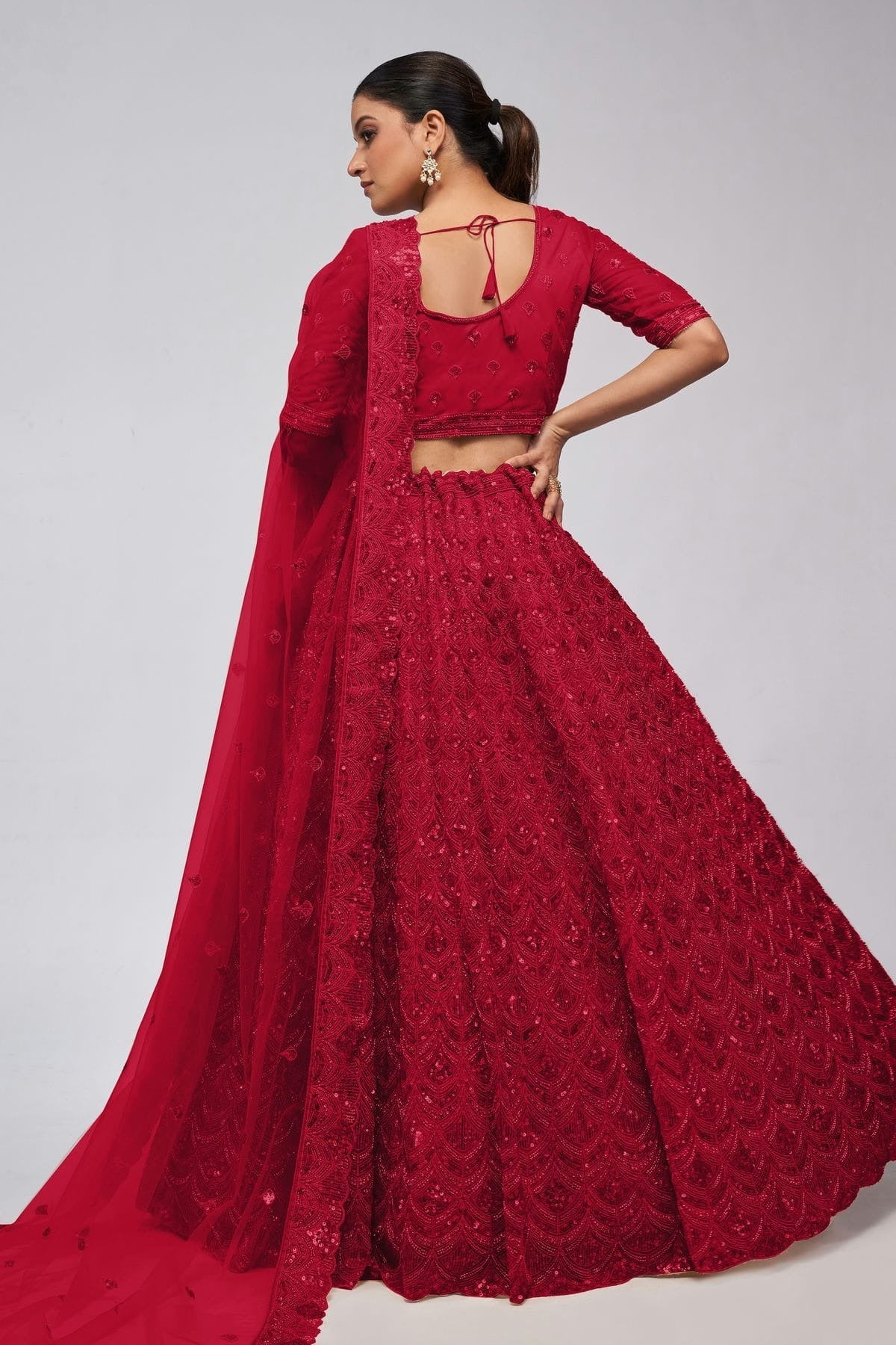 Magenta Soft Net Lehenga Choli NCLC10310123