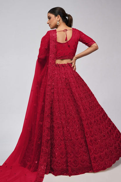 Magenta Soft Net Lehenga Choli NCLC10310123