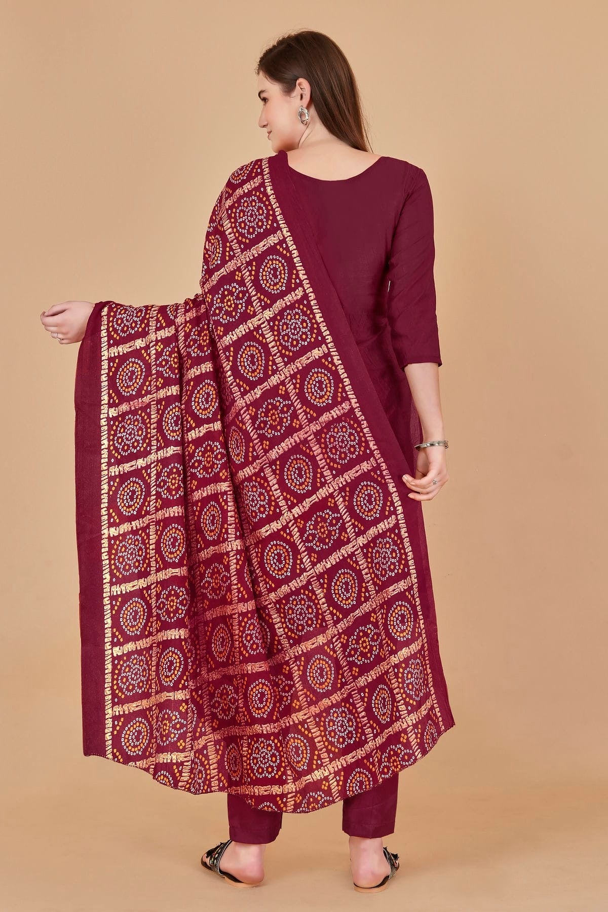 Magenta Unstitched Banarasi Jacquard Straight Suit NCUS11610319
