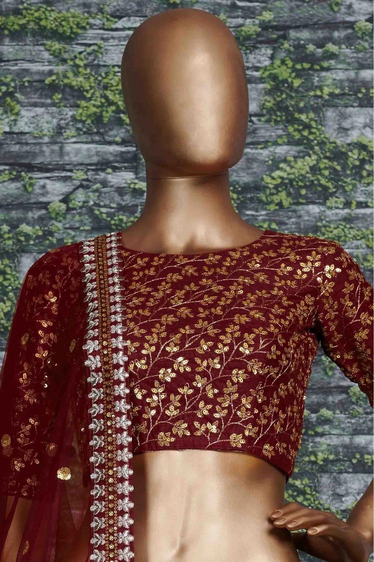 Maroon Banglori Silk Lehenga Choli NCLC10110254