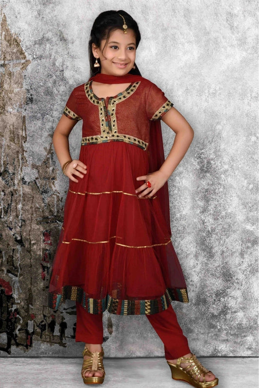Maroon Georgette Embroidery Anarkali Suit NCGW10710797
