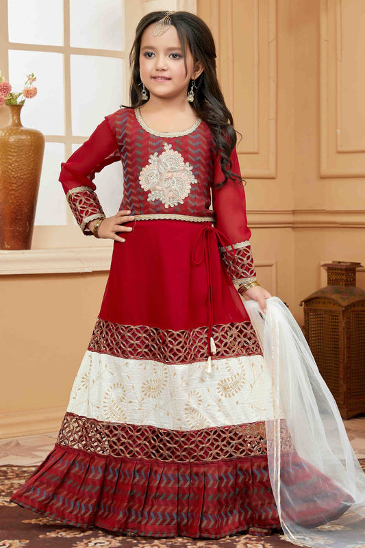 Maroon Handloom Silk Lehenga Suit NCGW10710821