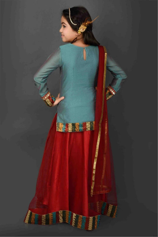 Maroon Net Embroidery Lehenga Choli NCGW10710789