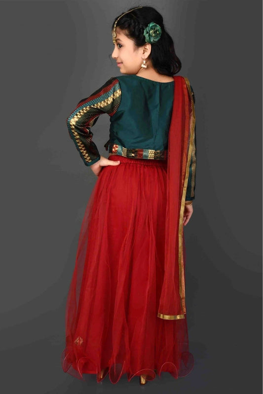 Maroon Net Embroidery Lehenga Choli NCGW10710794
