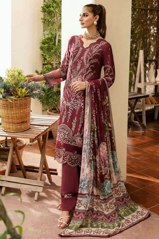 Maroon Rayon Semi Stitched Pakistani Suit NCSM12510213