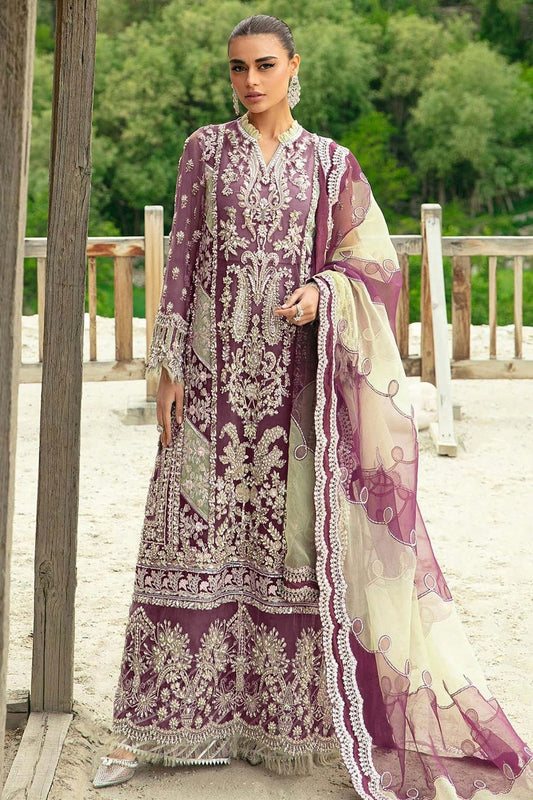 Mauve Georgette Semi Stitched Pakistani Suit NCSM12510201