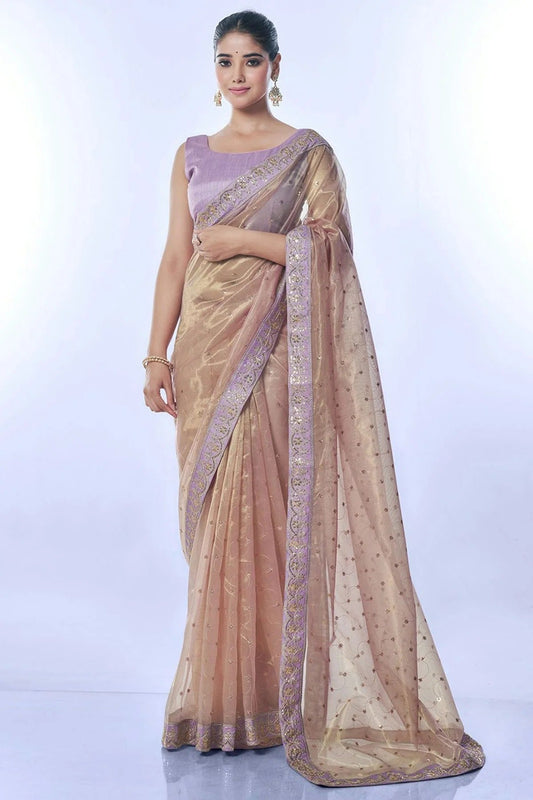 Mauve Net Designer Saree NCSD11111811