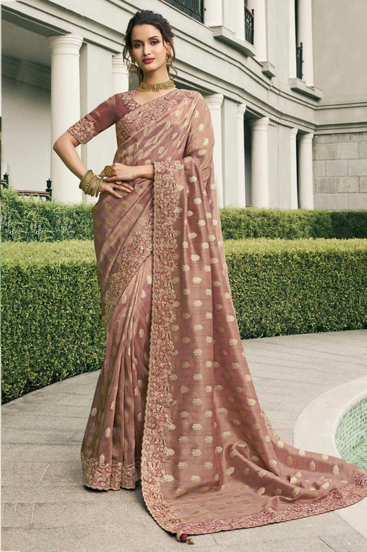 Mauve Tissue Silk Designer Saree NCSD12910104