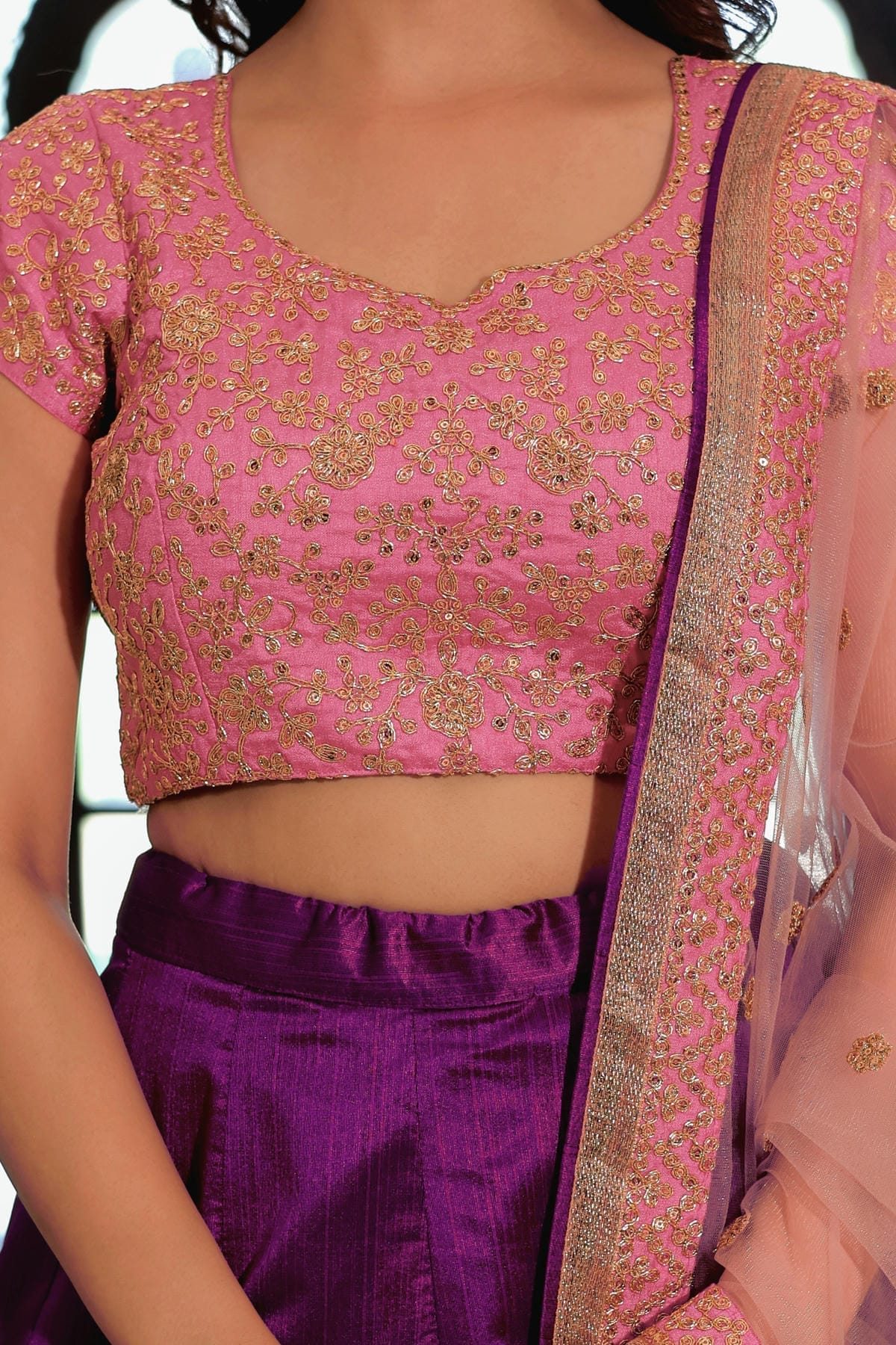 Mulberry Silk Lehenga Choli In Purple Colour LC10110195