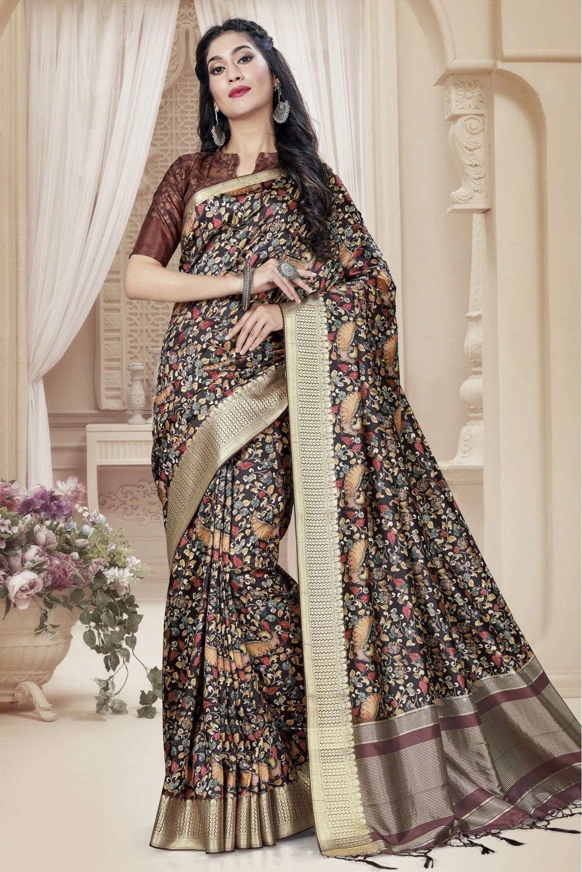 Multi Art Silk Digital Print Saree NCSD11210800
