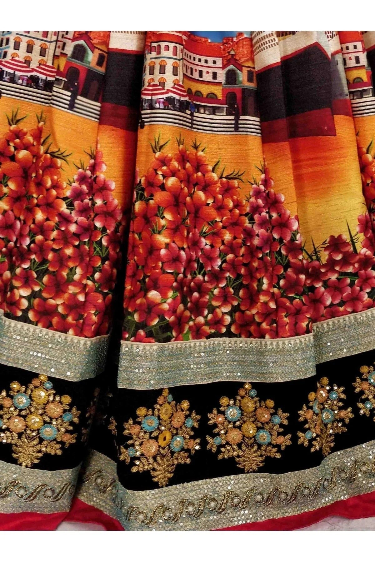 Multi Art Silk Lehenga Choli NCLC10110255