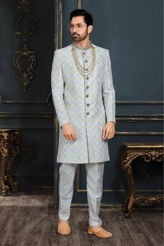 Multi Banarasi Jacquard Sherwani NCSH10410471