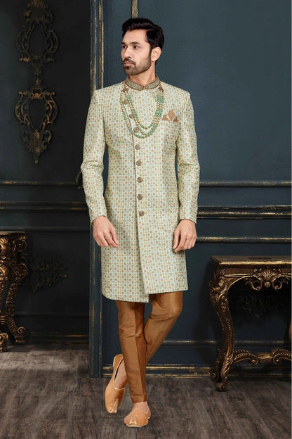 Multi Banarasi Jacquard Sherwani NCSH10410472