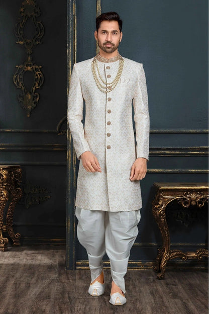Multi Banarasi Jacquard Sherwani NCSH10410476