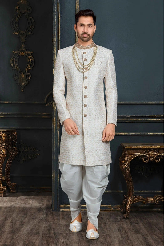 Multi Banarasi Jacquard Sherwani NCSH10410476