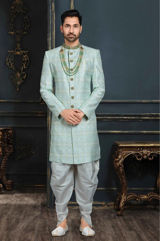 Multi Banarasi Jacquard Sherwani NCSH10410477