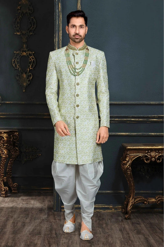 Multi Banarasi Jacquard Sherwani NCSH10410478