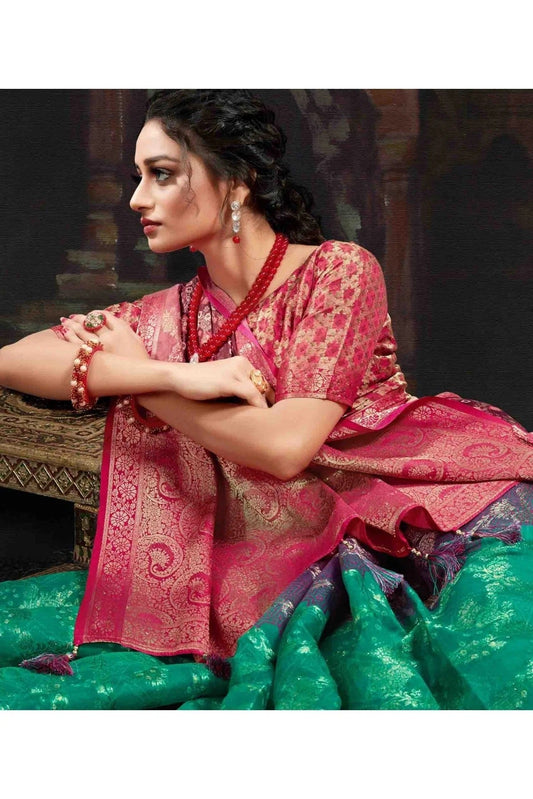 Multi Chanderi Jacquard Woven Saree NCSD11210790