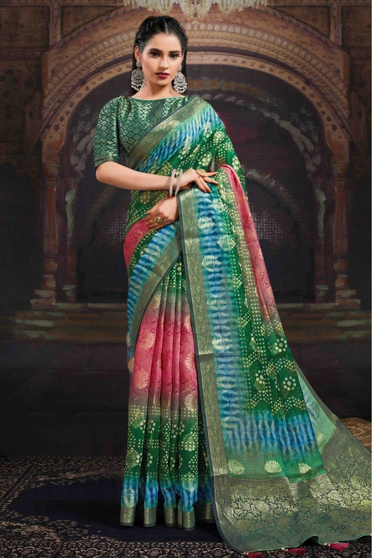 Multi Chanderi Jacquard Woven Saree NCSD11210792