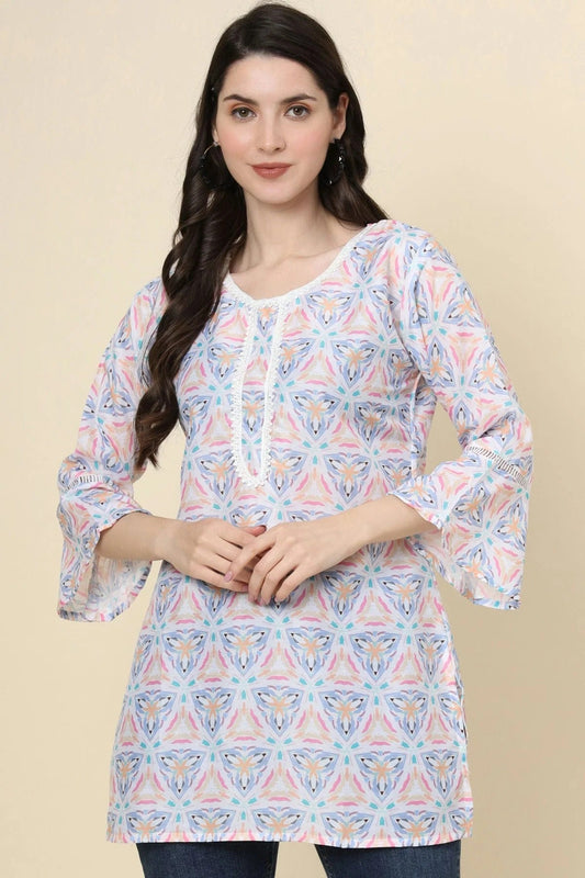 Multi Cotton Printed Readymade Top  NCTP11112300