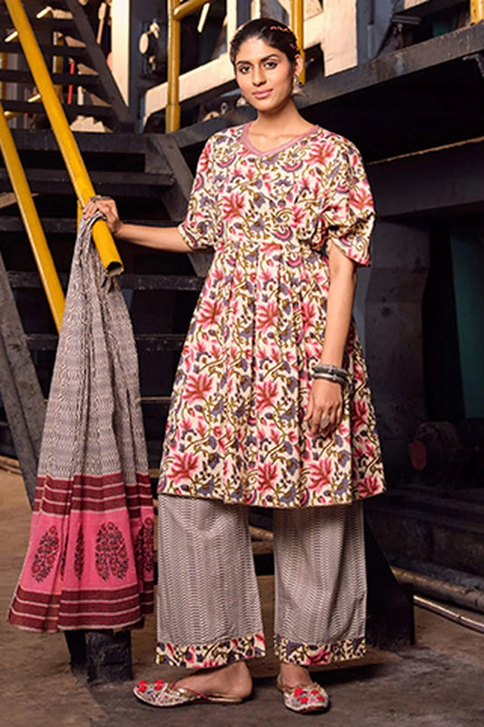 Multi Cotton Stitched Salwar Suit NCSS11111937