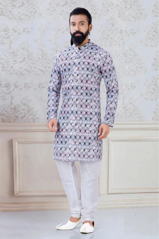 Multi Cotton Festival Wear Kurta Pajama NCKP11310135