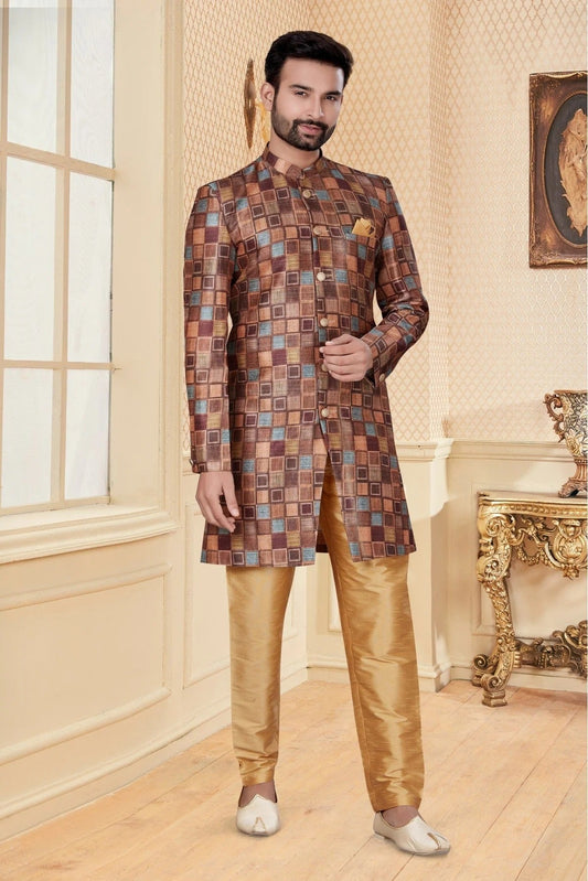 Multi Jacquard Sherwani NCSH10410482