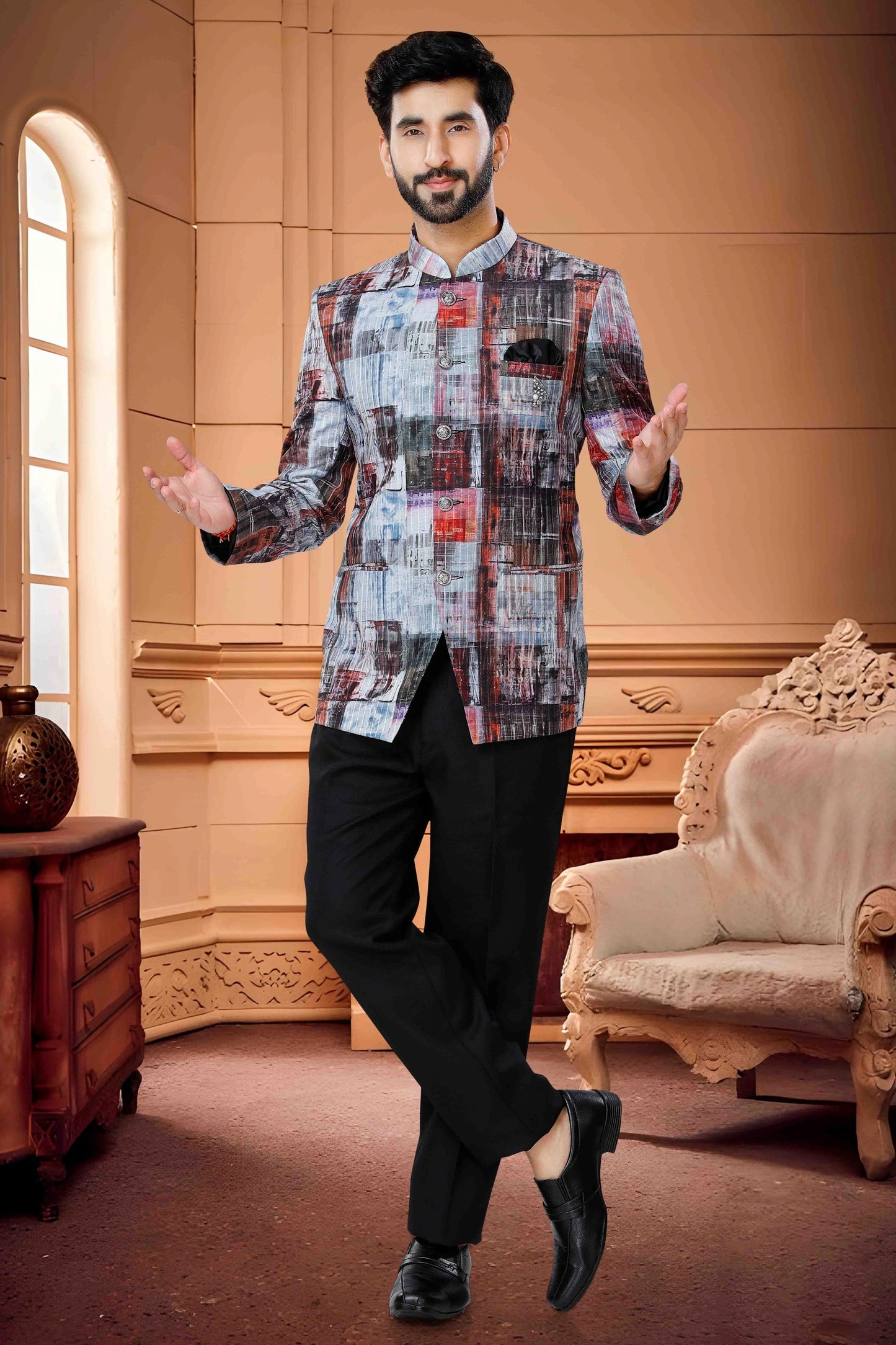 Multi Jodhpuri In Silk NCJP11310116