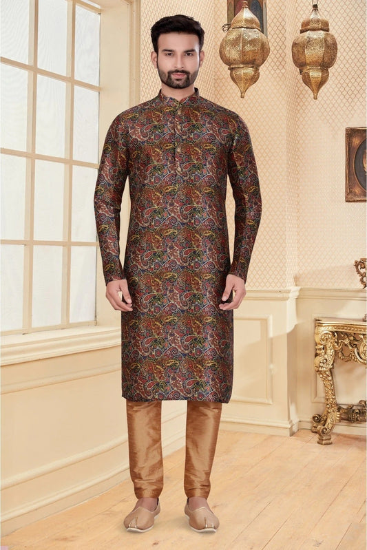 Multi Kurta Pajama In Silk NCKP10410649