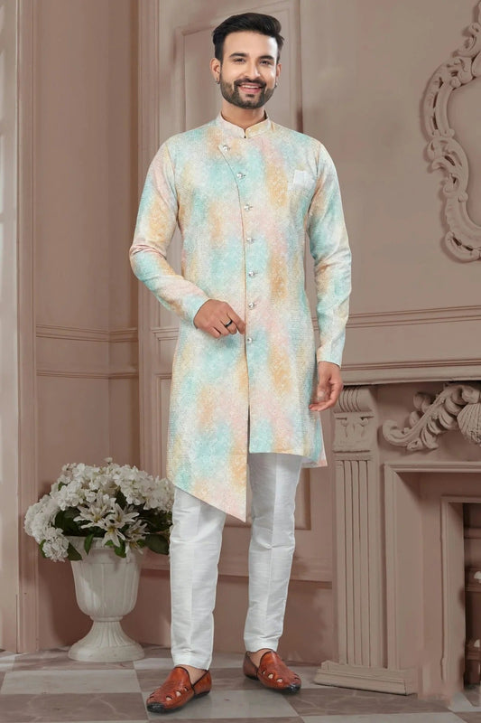 Multi Silk Dupion Sherwani NCSH10410213