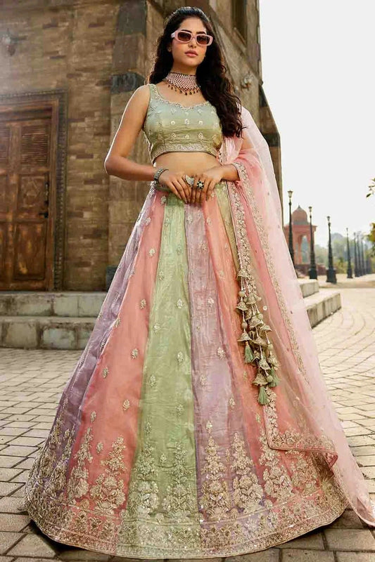 Multi Tissue Lehenga Choli NCLC11110782