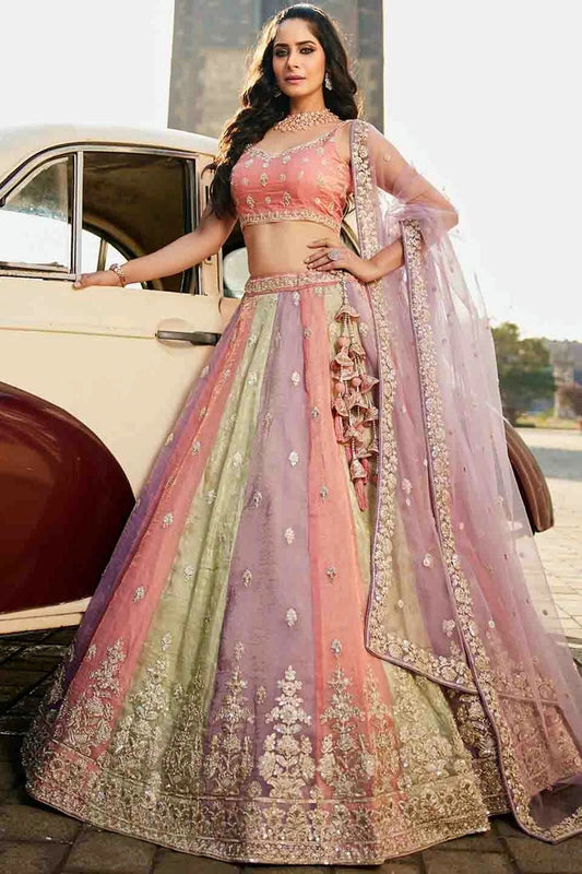 Multi Tissue Lehenga Choli NCLC11110783