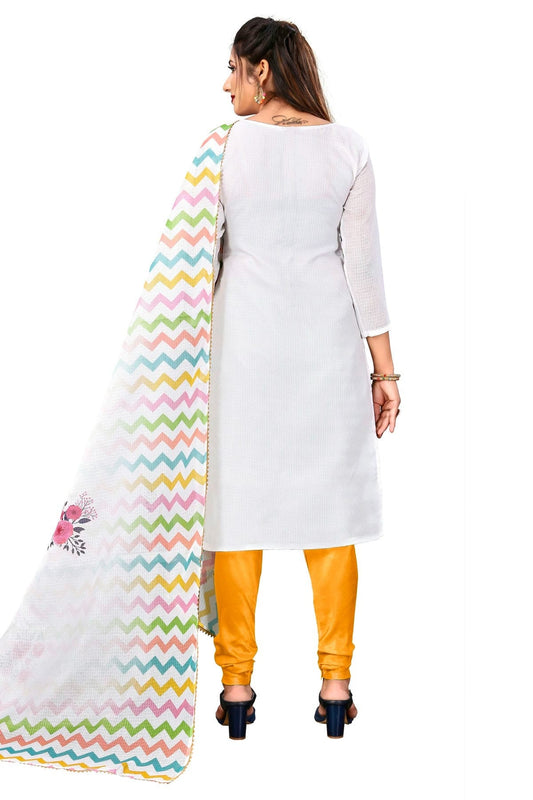 Multi Unstitched Cotton Churidar Suit NCUS11610330