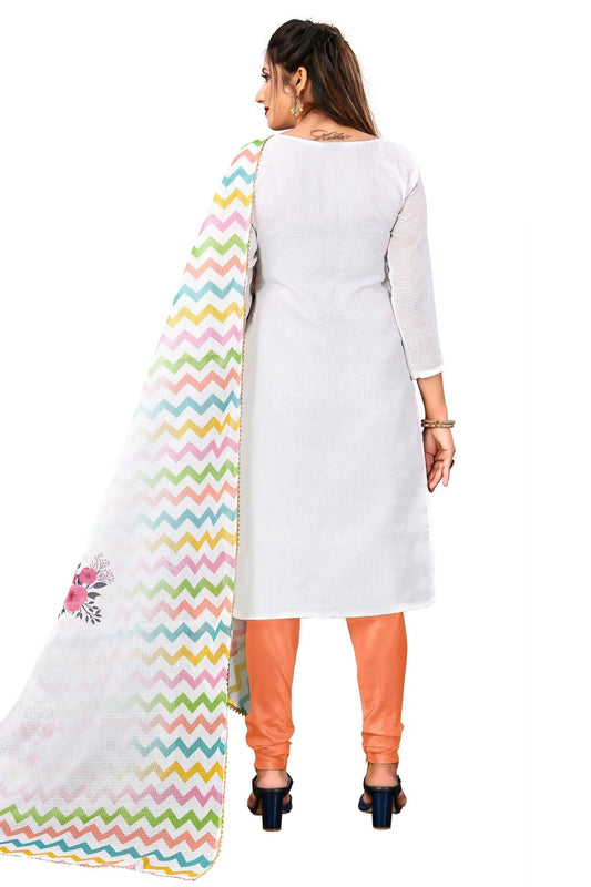Multi Unstitched Cotton Churidar Suit NCUS11610331