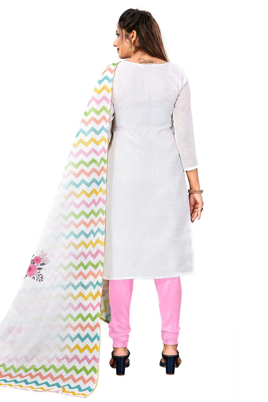 Multi Unstitched Cotton Churidar Suit NCUS11610332