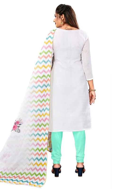 Multi Unstitched Cotton Churidar Suit NCUS11610333
