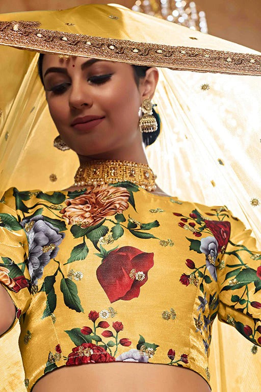 Mustard Art Silk Designer Lehenga Choli NCLC12410140