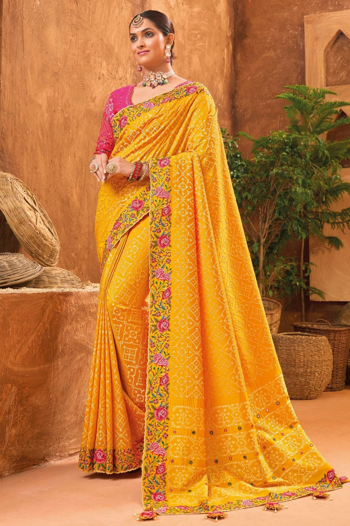 Mustard Banarasi Silk Saree NCSD11112484
