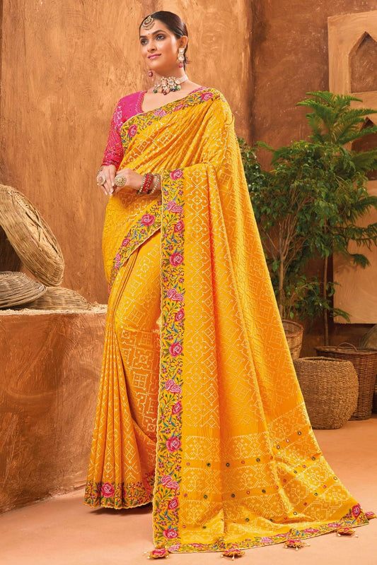 Mustard Banarasi Silk Saree NCSD11112484